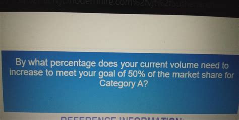 by what percentage does your current volume need to increase to meet ...