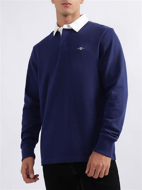 Shop Gant Blue Regular Fit Polo T-Shirt Online – Iconic India