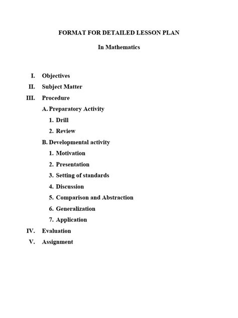 Image result for Lesson Plan Format