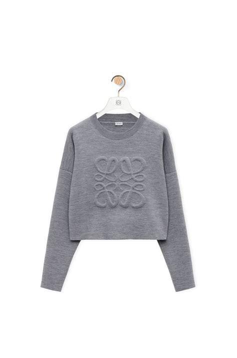 Anagram sweater in wool Light Grey - LOEWE