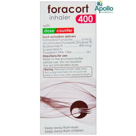 Foracort 400 Inhaler 120 mdi Price, Uses, Side Effects, Composition ...