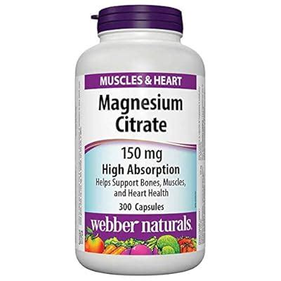 Buy Webber Naturals Magnesium Citrates High Absorption 150 mg 300 ...