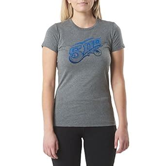 5.11 Tactical Women Scrolly Fitted Tee Shirt, Poly-Cotton Fabric ...