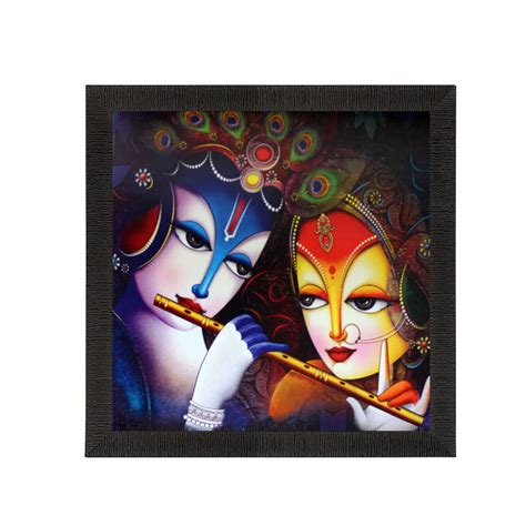 Radha Krishna Satin Matt Texture UV Art Painting - eCraftIndia Online
