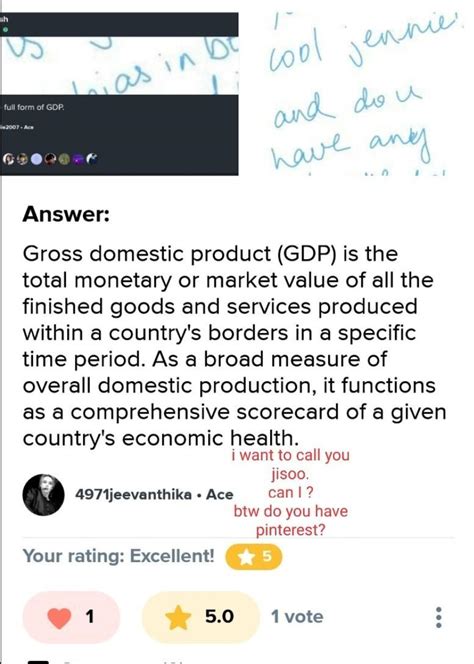 what is the full form of GDP. - Brainly.in
