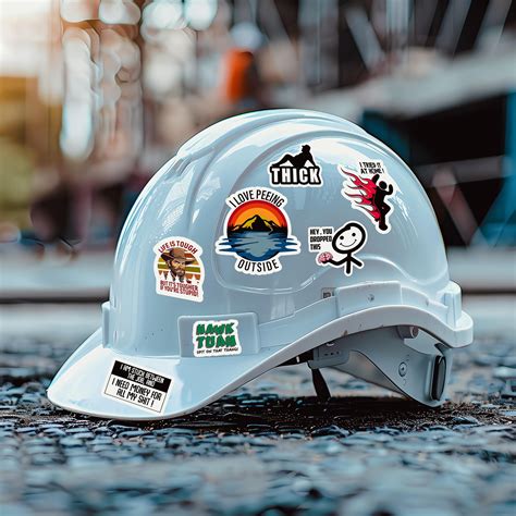 60 Sarcastic Hard Hat Stickers Bundle , SUPER FUNNY Hard Hat Stickers ...