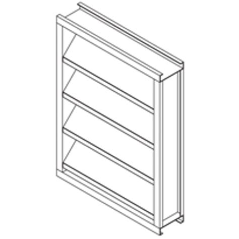 BIM objects - Free download! Extruded Aluminum Louver, 4" Deep, 45 deg ...