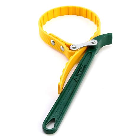 QWORK 9" Belt Strap Wrench, Multi-Purpose Adjustable Strap Oil Filter Strap Opener Wrench with ...