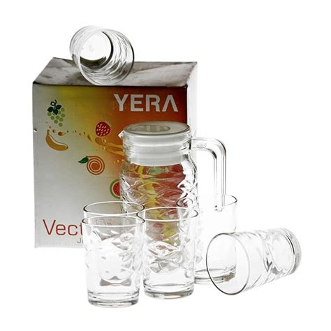 Buy Yera Glassware Vectory Juice Set Of 5 Pieces set of Pieces Online ...