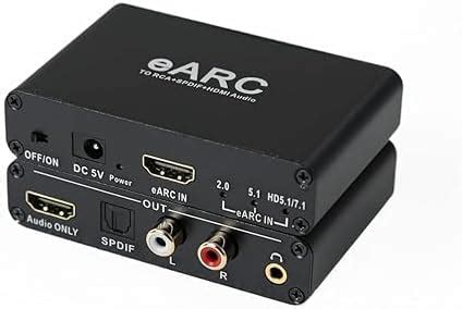 atdaraz HDMI Earc/arc Audio Extractor, HDMI Earc to RCA R/L+ Optical+3 ...