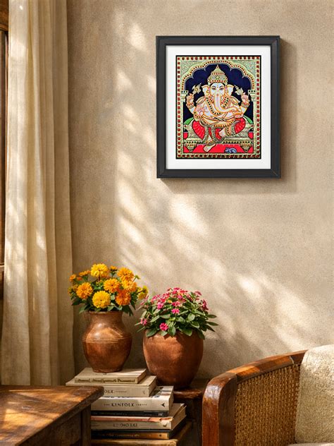 Ganesha Tanjore Painting | Traditional Indian Art Online for Sale
