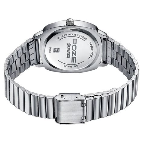 Buy Online Sonata Poze Quartz Analog Silver Dial Silver Colour ...