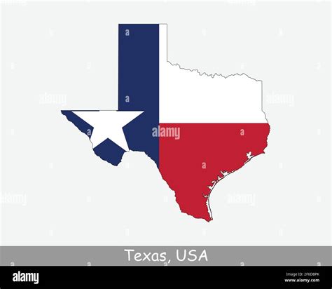 Texas Map Flag. Map of TX, USA with the state flag isolated on a white ...