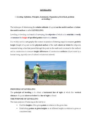 Ranging IN Surveying - RANGING IN SURVEYING