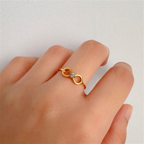 Mini Solitaire Infinity Ring – Diamond Ring | Starkle