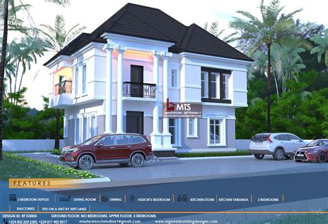3 BEDROOM DUPLEX (RF D3003) – NIGERIAN BUILDING DESIGNS