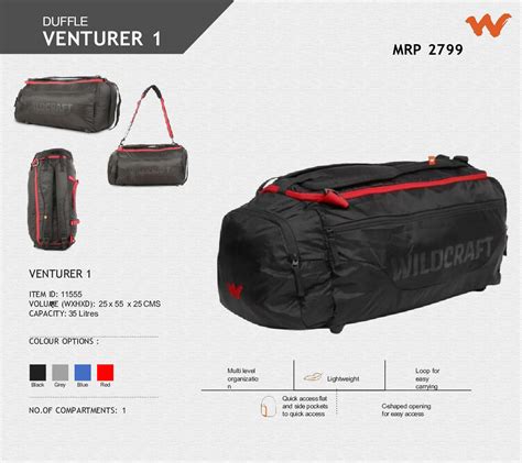 Duffle Venturer 1 Bag, Capacity 35Ltr, 1 Compartment, Item Id-11555 ...
