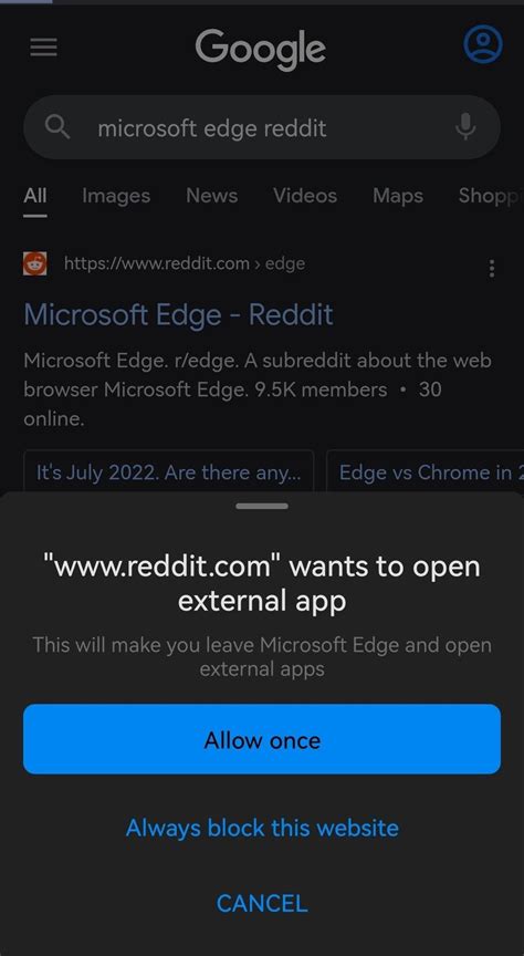 Why do I have to see this annoying warning whenever I open a link? : r/edge