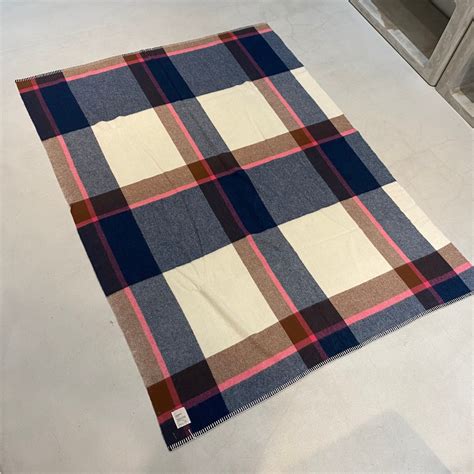 (loomer) Shetland Wool Big Check Blanket | apt335nyc