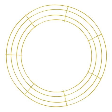 Wire Wreath Frame Round Metal Wreath Form with Ring Design for Crafts ...