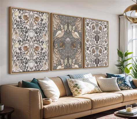 Amazon.com: Large Framed Wall Art - Retro Flowers Canvas Pictures Wall ...