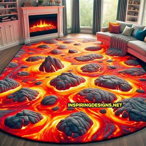 Giant Lava Rugs for Imaginative Play