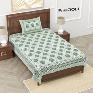 Fabroli 240 TC Cotton Single Jaipuri Prints Flat Bedsheet - Buy Fabroli ...