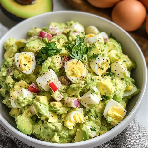 Creamy Avocado Egg Salad Recipe