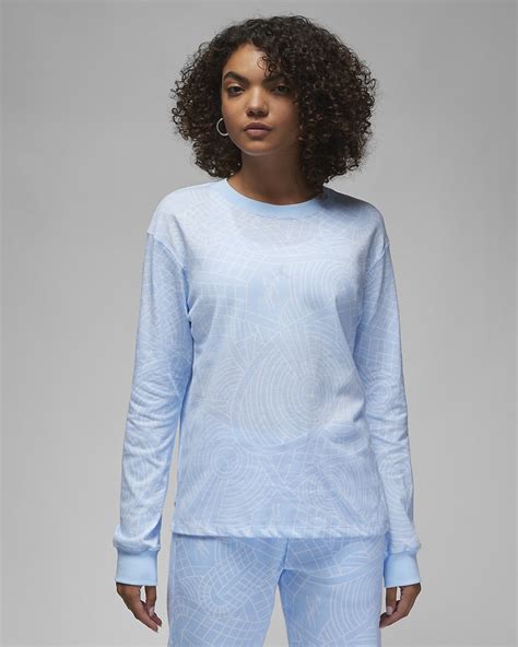 Jordan Flight Women's Printed Long-Sleeve T-Shirt. Nike AE
