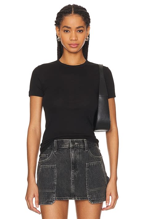 Helmut Lang Rib Tee in Black | REVOLVE