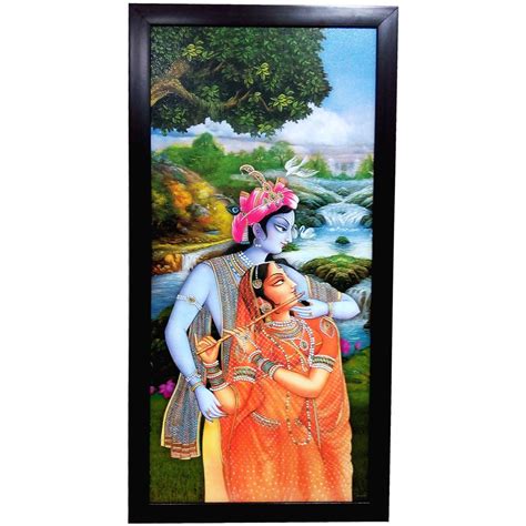 Aadi Shakti Artistic Radha-Krishna Canvas Printed Wall Frame By ...