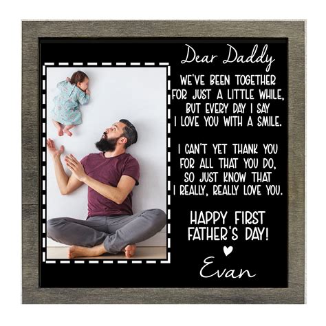 Amazon.com: NAZENTI Father Gift, Dad Gift, First Father's Day Picture ...