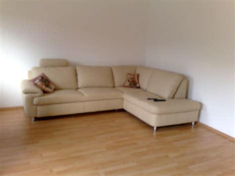 verkaufe dringend Leder Eck Couch in creme weiß Polinova ...