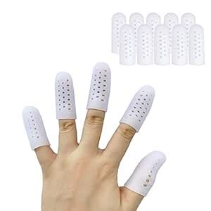 10 PCS Silicone Finger Protectors for Wounds New Breathable Finger Caps ...