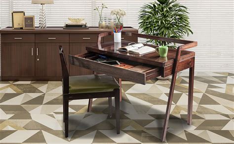 Durian Dalton Study Table (Glossy Finish, Rosewood) : Amazon.in: Home ...