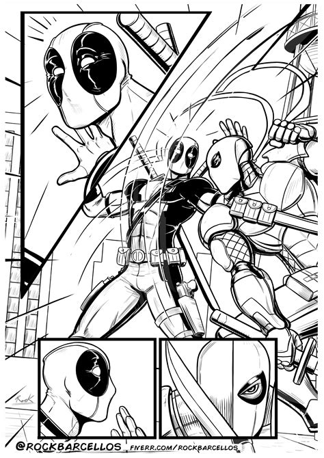 Deathstroke Vs Deadpool Coloring Pages