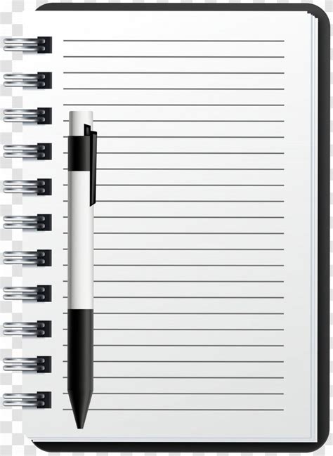Notebook Clip Art Pen Paper Transparent PNG
