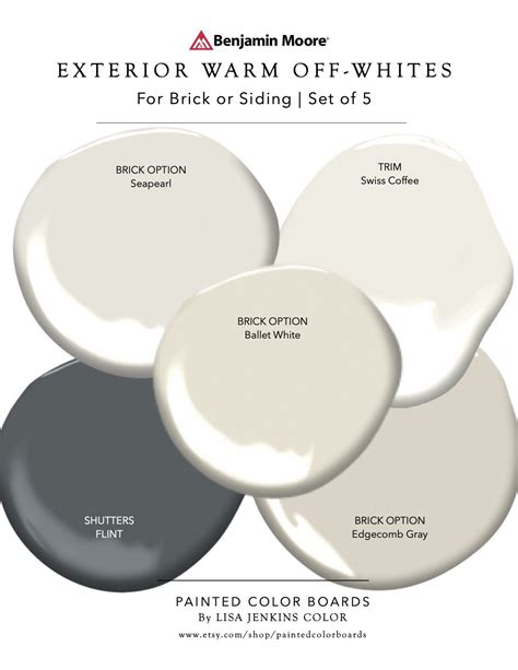 Benjamin Moore Exterior Off-white Paint Color Palette - Prepainted on ...