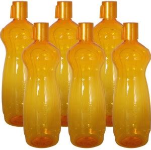 Morvi Plastic Classic Fridge Bottle Set, 6 Pc 1000 ml, Yellow Color ...