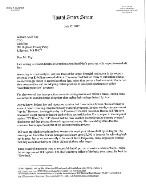 Image result for Bank Overdraft Letter