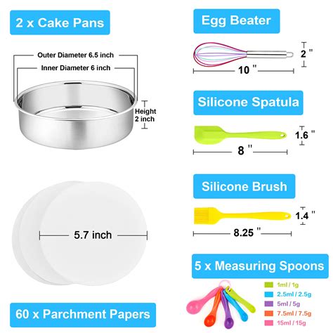 Cake Pans Sizes Chart