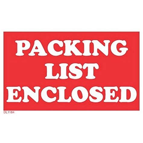 3" x 5" Packing List Enclosed Labels (500 per Roll) : Amazon.in ...