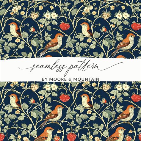 William Morris Seamless Birds Pattern Repeating Vintage Birds ...