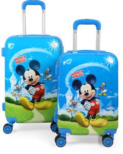 POLO CLASS Mickey Mouse 2Pc Set Kids Trolley Bag (18" & 22") - Blue ...