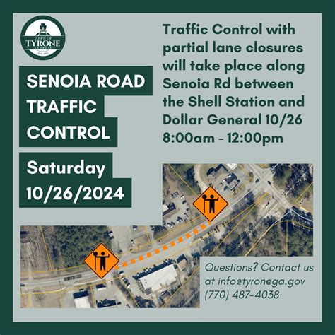 Senoia Road Traffic Control - Saturday 10/26 | Town of Tyrone, GA