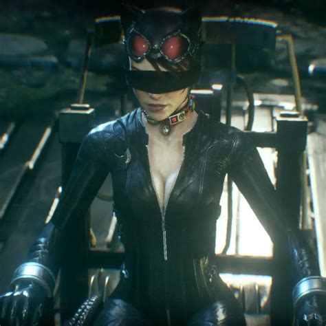 Catwoman in Batman Arkham Knight showing off a good amount of cleavage ...