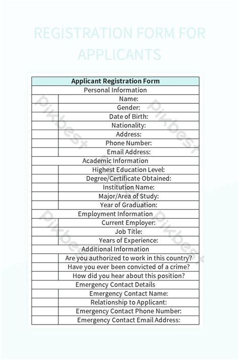 Image result for Registration Application Form