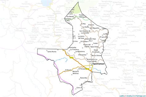 Crea mapas imprimibles de Siguatepeque con enmascaramiento (recorte) de ...