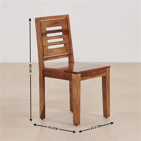 Buy (Refurbished) Adana Set of 2 Sheesham Wood Dining Chairs - Brown ...