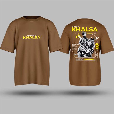 Buy Raj Karega Khalsa Oversized T Shirt Online For Men India – Punjabi Adda